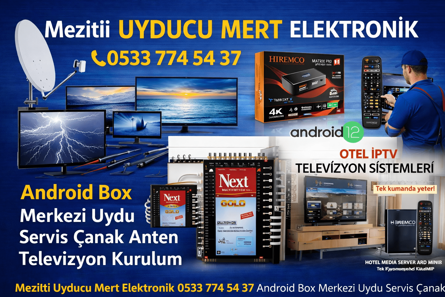 Mezitli Uyducu Mert Elektronik 0533 774 54 37 Android Box Merkezi Uydu Servis Çanak A 965405