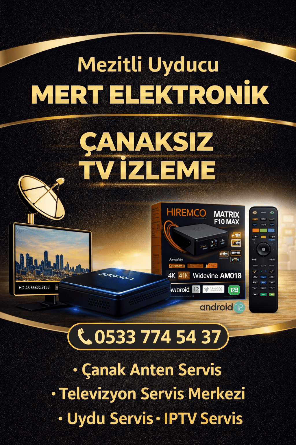 Mezitli Uyducu Mert Elektronik 0533 774 54 37 Çanak Anten Servis Televizyon Servis Me 415291